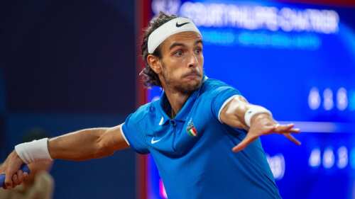 Image for Italy's Lorenzo Musetti takes men's singles bronze medal